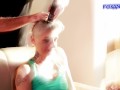 Lisa Fox shaving head 2023. With big love to Sinéad O'Connor