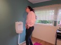 Standing Jeans Pee Practice (3 Urinal, 1 Toilet)