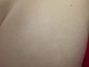 My babysitter gets horny and asks me for a dick while having an intense orgasm