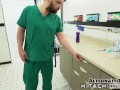 Horny Nurse Mira Monroe Sneaks In Empty Exam Room To Masturbate With A HitachiHoesCom Magic Wand!!!!