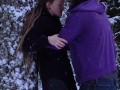 Sex in the winter forest while the snow is falling - RosenlundX - Vertical