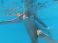 Captivating Bonnie Dolce swimming naked
