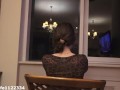 Caught neighbors wife dreaming on the chair so I fucked her hard on chair and came on her sweet butt