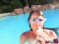 Brunette Cougar Sofie Marie Plays Her Pussy While Underwater