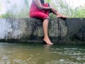 Sri lankan hot girl bathing