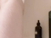 multiple orgasms in the shower- wet bathing masturbation fingering