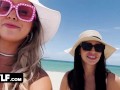 Real Hotwifes Seduce A Muscular Lifeguard - MYLF