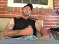 Smoking and stroking my BWC outside until cumshot