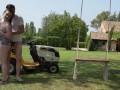 Slutty Siren Harmony Reigns Gets Covered In Cum After Fucking The Garden Landscaper