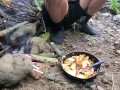 Pinay Outdoor Porn Harvest and Cooking Bamboo Shoots