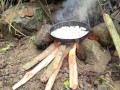 Pinay Outdoor Porn Harvest and Cooking Bamboo Shoots