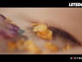 Caomei Bala Covered In Cereals Sucks Her Lover's Dick - LETSDOEIT