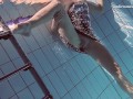 Russian hot babe naked mermaid like swimming