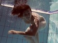 Russian hot babe naked mermaid like swimming