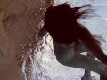 Russian hot babe naked mermaid like swimming