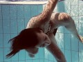 Russian hot babe naked mermaid like swimming