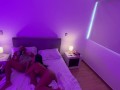 Stepmom shares bed and gets anal sex. Behind the scenes