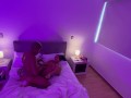 Stepmom shares bed and gets anal sex. Behind the scenes