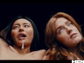 Real Life Hentai - Jia Lissa and Rae Lil Black fucked all the way through by alien monster