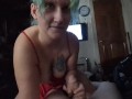 Sexy blonde Milf sucks and plays with my cock!