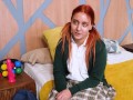 Young redhead Natalyy Hott experience her first fuck with a grandpa!