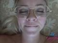 POV Session with Riley Star in glasses sucking and fucking cock GFE