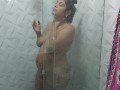 Aly gets horny in the shower and rides my dick!