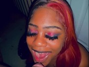 GoldenEbonii Opening Her Mouth Wide To Drink My Piss 💦