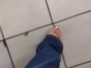 Driving to the store in a big truck & going inside and going home barefoot