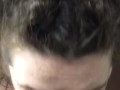 (MALE POV) Chubby Busty Brunette Deepthroats and Swallows