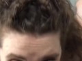 (MALE POV) Chubby Busty Brunette Deepthroats and Swallows