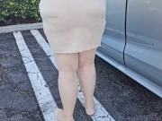 Bbw ssbbw - Stranger eating my pussy and jerking off on my leg in my car - big butt, big booty, fat