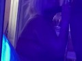*ENDLESS THROAT* Watch CHLOE BLACC throat this big black dick in the black light!!