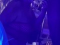 *ENDLESS THROAT* Watch CHLOE BLACC throat this big black dick in the black light!!