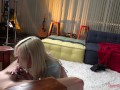 Britt Blair sucks and fucks Mr. POV after rubbing on her blonde cunt in this point of view blow job video Nice & Sloppy!