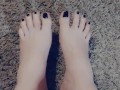 Beautiful new pedicure and my beautiful pale feet