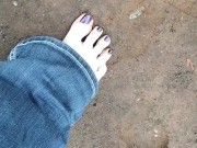 Just a beautiful girl playing in the mudd