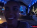 Amateur couple watches a fire show and has hot sex once back in the hotel