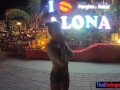 Amateur couple watches a fire show and has hot sex once back in the hotel