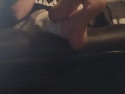 Smoking while showing my big soles off 420