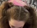 BBW WITH PIGTAILS DEEPTHROAT BLOWJOB CUM IN MOUTH