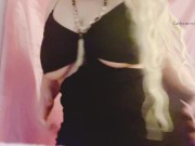 Hot dress dancing with pussy rubbing by the pole!