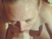 Wife Sucks Husband's Bestfriend While Husband Is Working!! CUMSHOT!