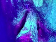 I painted my pussy in UV colors then of course squirted!! 💦💦🔥🔥