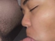Ebony BBW Gives Sloppy Deepthroat and Gets Oral Creampie (She Keeps Sucking)