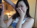Pale and shaved voluptuous Japanese goes from demure to wild in order to fulfill the hotwife fantasy her husband