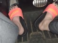 Pedal pumping in my Adidas slides