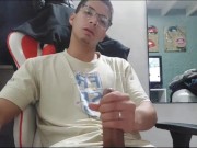 Youtuber jerks off after making a video!
