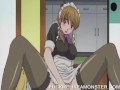 Anime maid masturbates