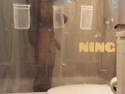 Smoke n stroke with a huge cumshot